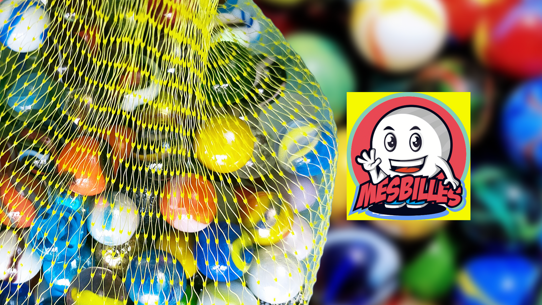 Photo of an assortment of brightly colored marbles ordered by several customers.