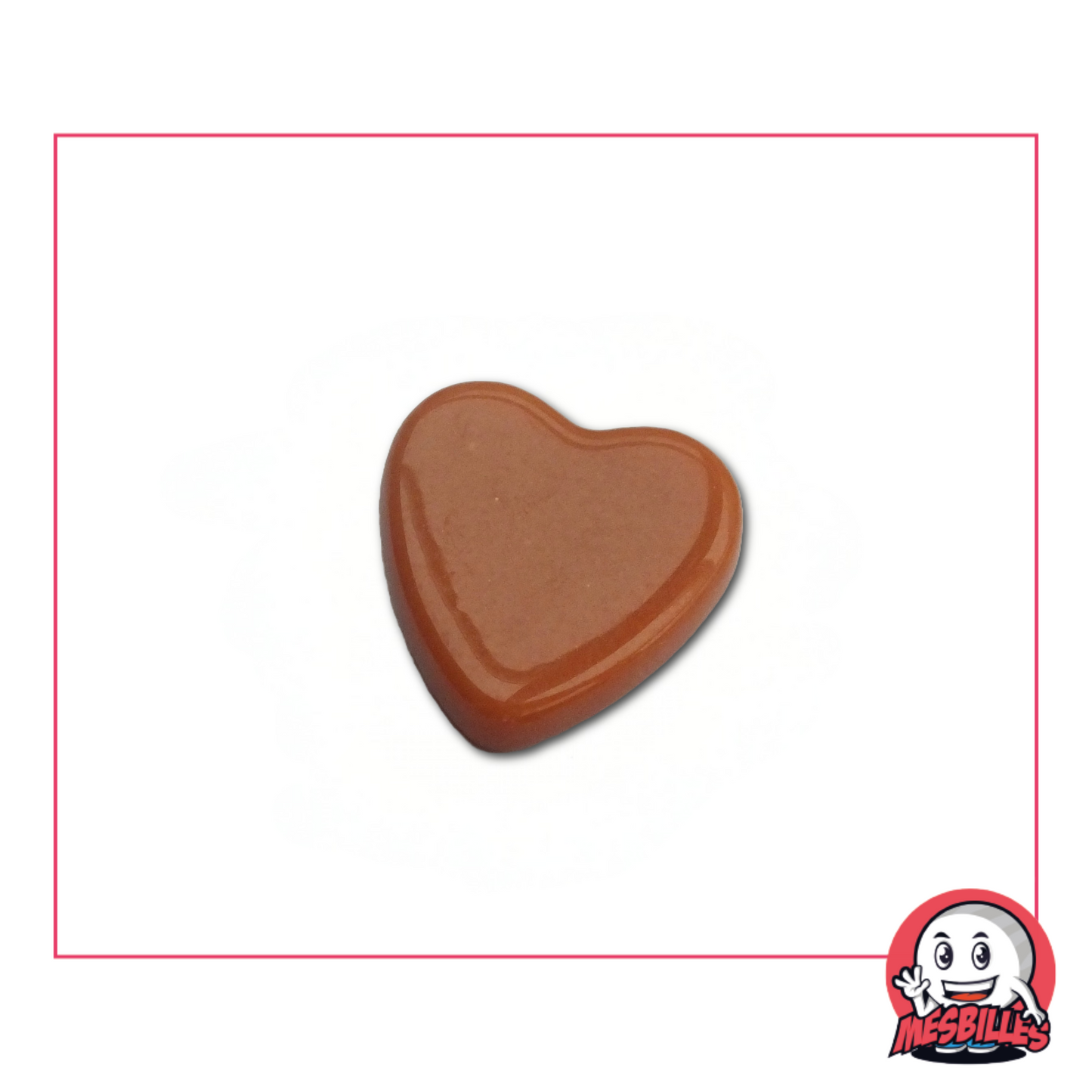 1 Marble Heart Pearl Caramel extra-flat