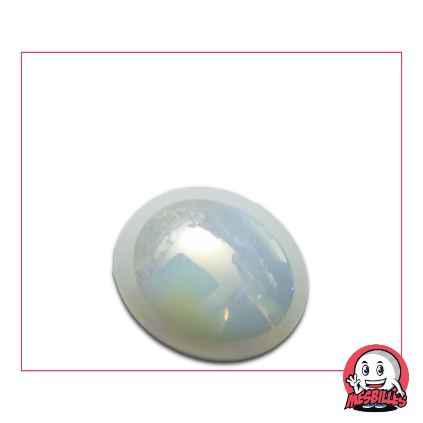 1 Flat Marble Glossy White 30 mm