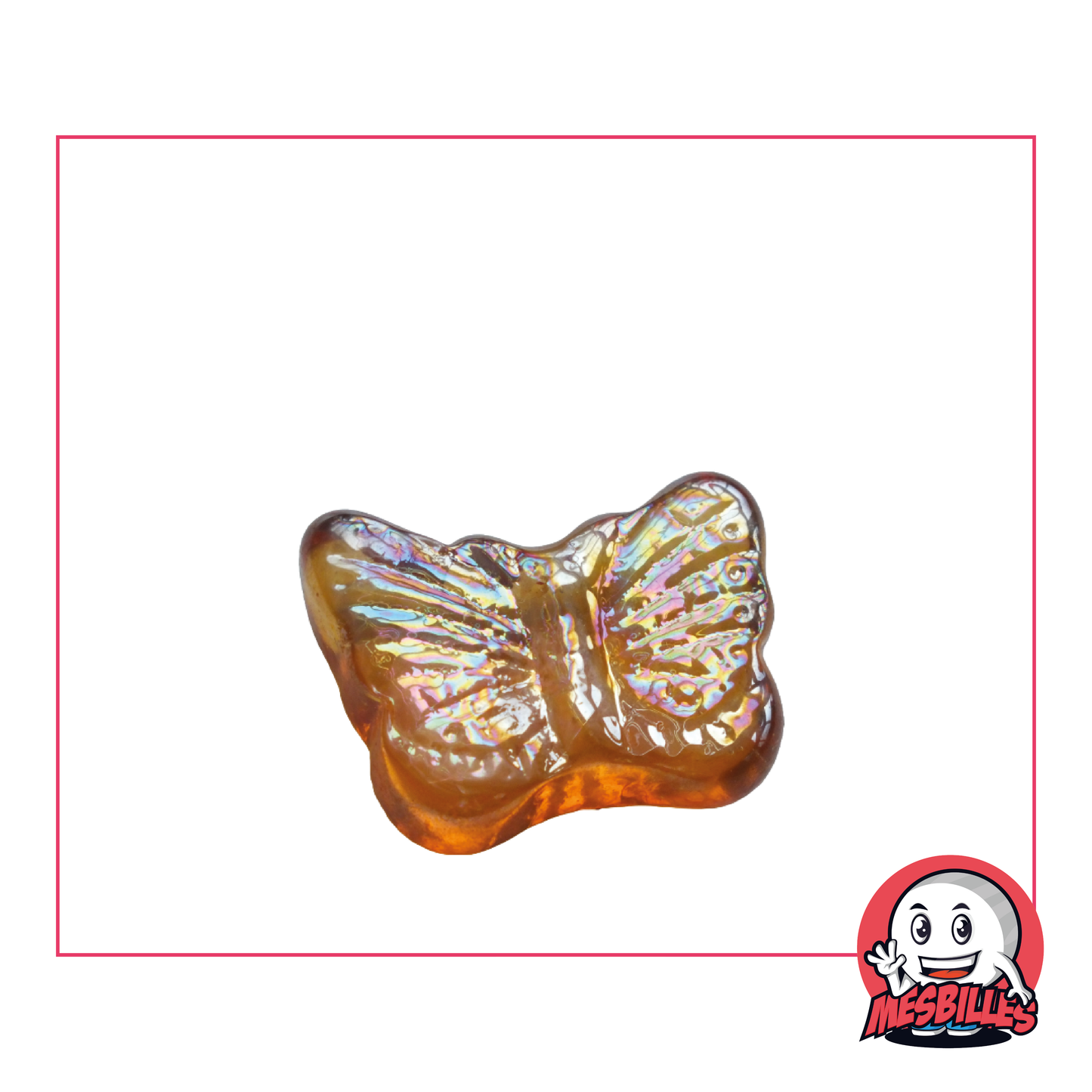 Orange Monarque Marble in 30 mm translucent glass, bright and unique for marbles enthusiasts
