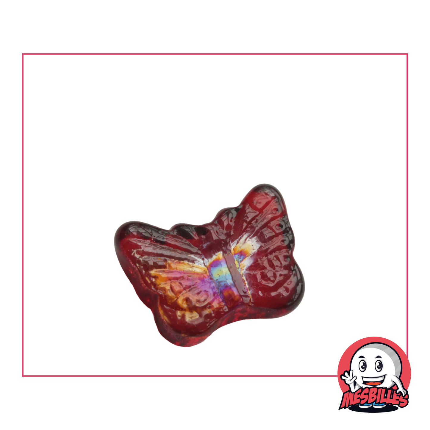 Red Monarch Marble in 30 mm translucent glass, a rare piece for collectors