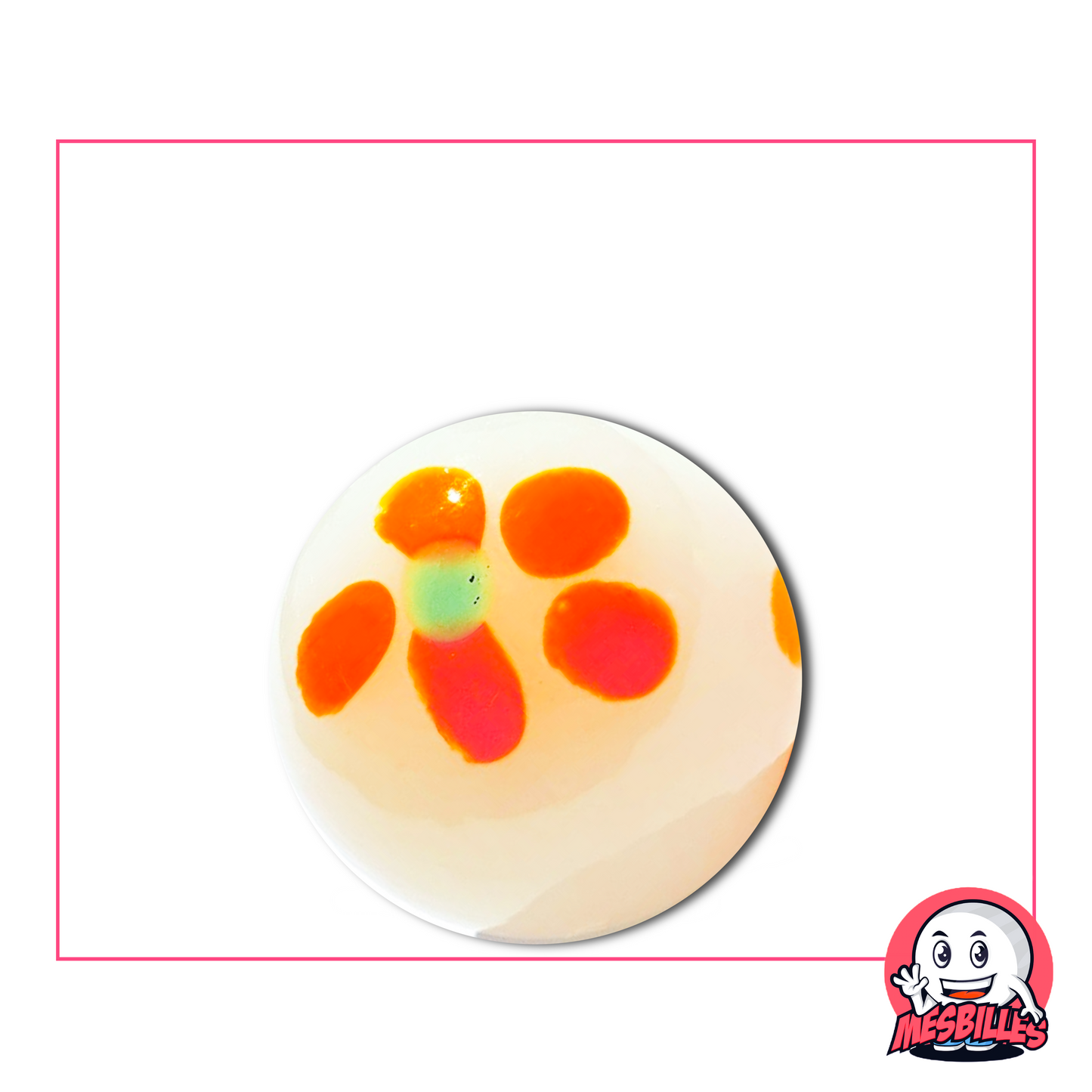 A touch of Light Orange floral petals, for lovers of delicate marbles.
