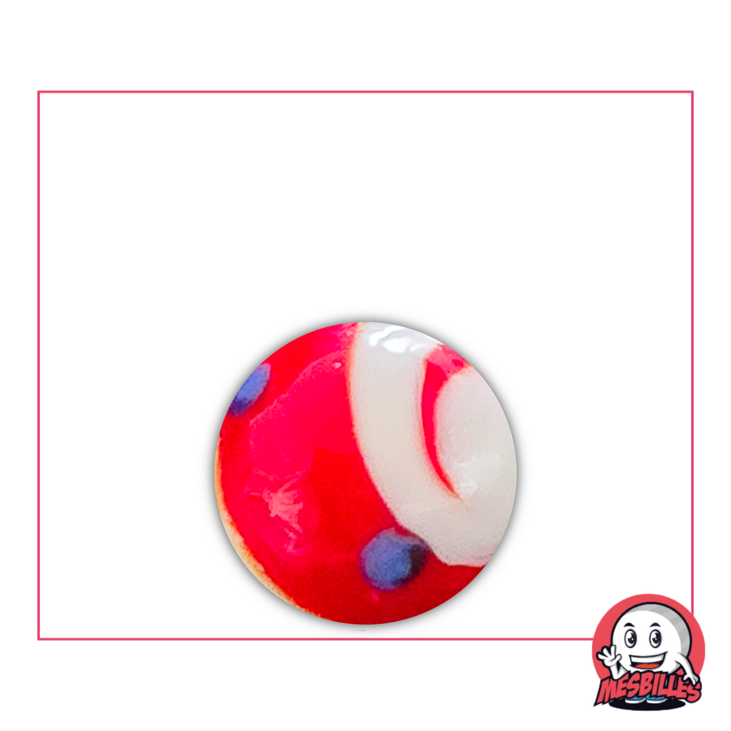 Marbles Big Bang red and blue 16 mm - visual swirl of fire and ocean