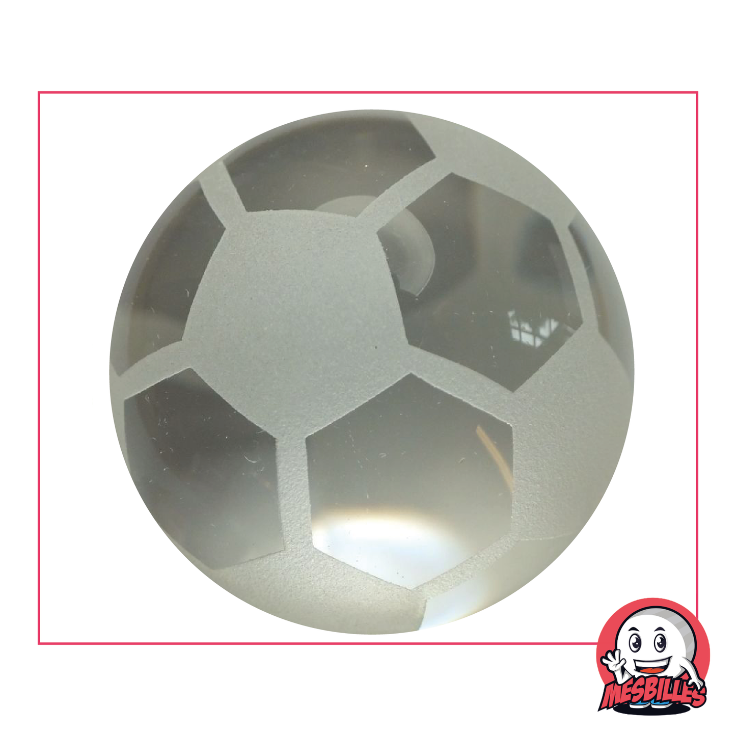 1 Marble Football Crystal 50 mm