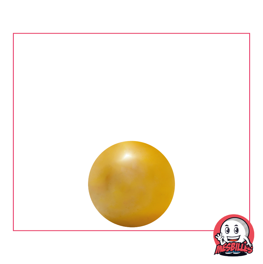 1 Yellow Glossy Marble 14 mm