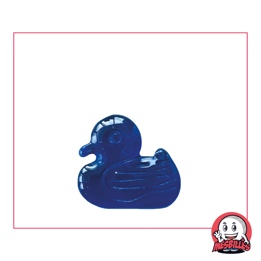 Extra-flat translucent glass duck marble, midnight blue, size 25 mm - My-Glassmarbles