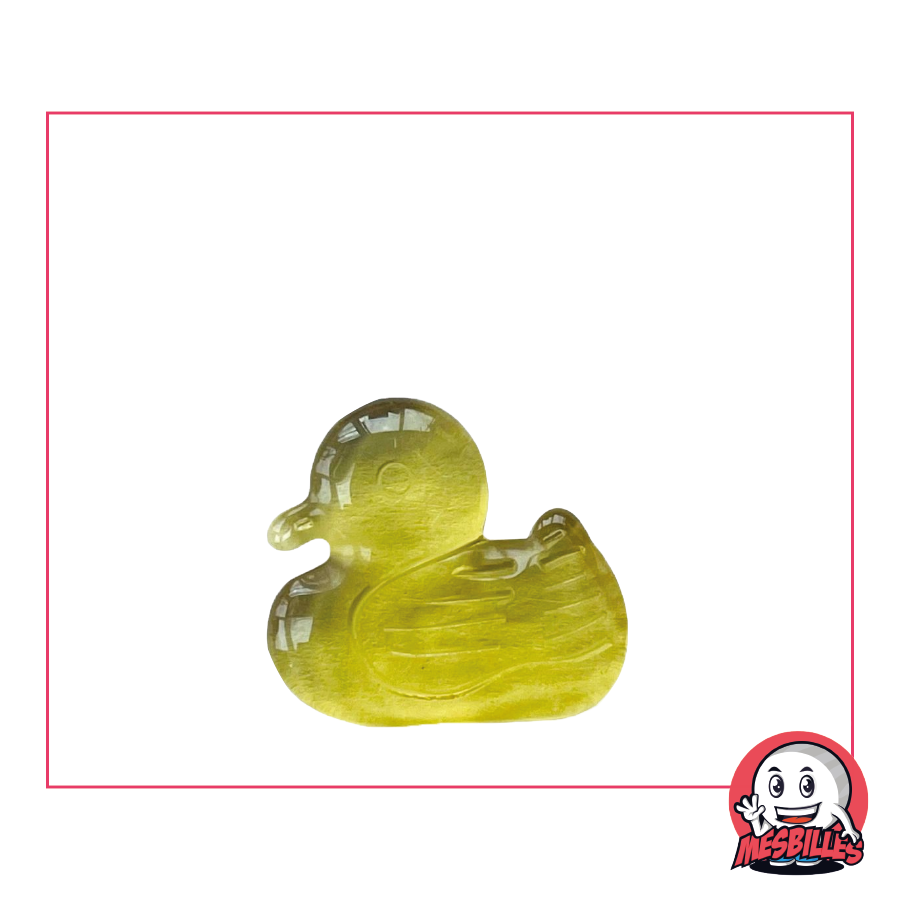 Extra-flat Yellow Duck Marble, the sun of the Marbles Shapes at My-Glassmarbles