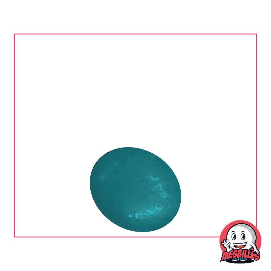 1 Flat Marble, Metallic Duck Blue, 18 mm