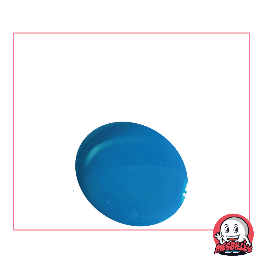 1 Flat Marble, Light Blue 30 mm