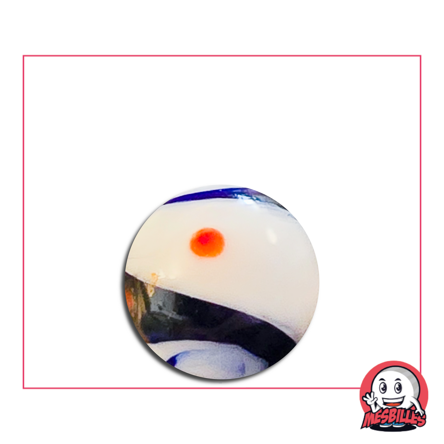16mm blue and white Marbles - a swirling effect of ice and clouds