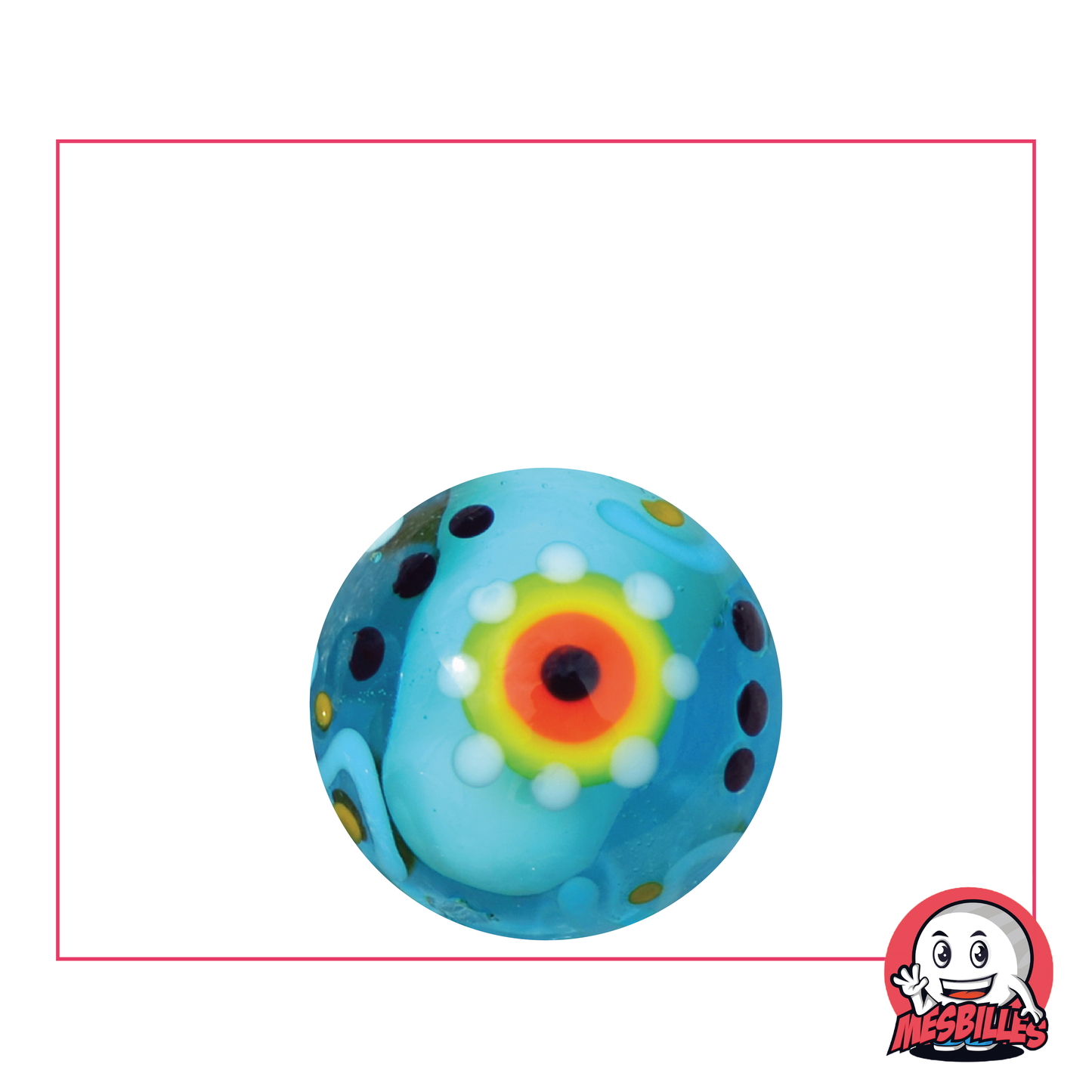 1 Blue Gear Art Marble 22 mm