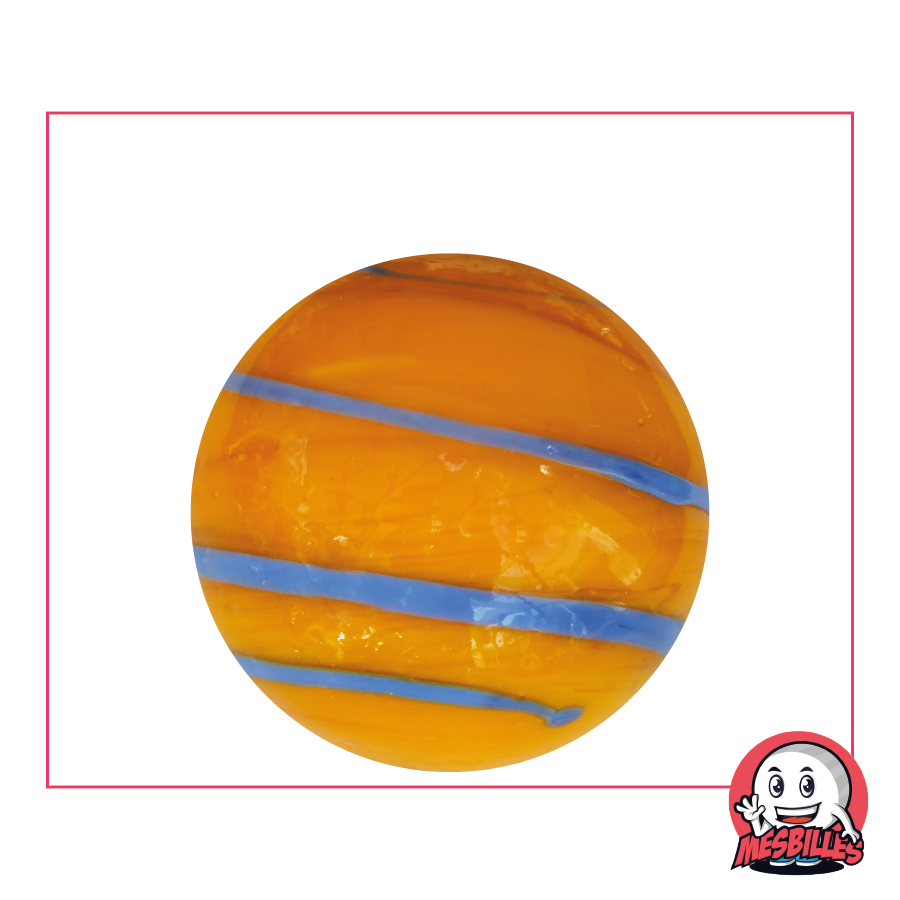 Marble Equinox Orange Kim'Play 35 mm - My-Glassmarbles