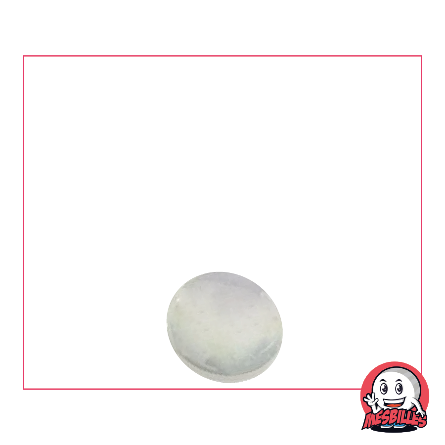 1 Flat Marble 12 mm Glossy White