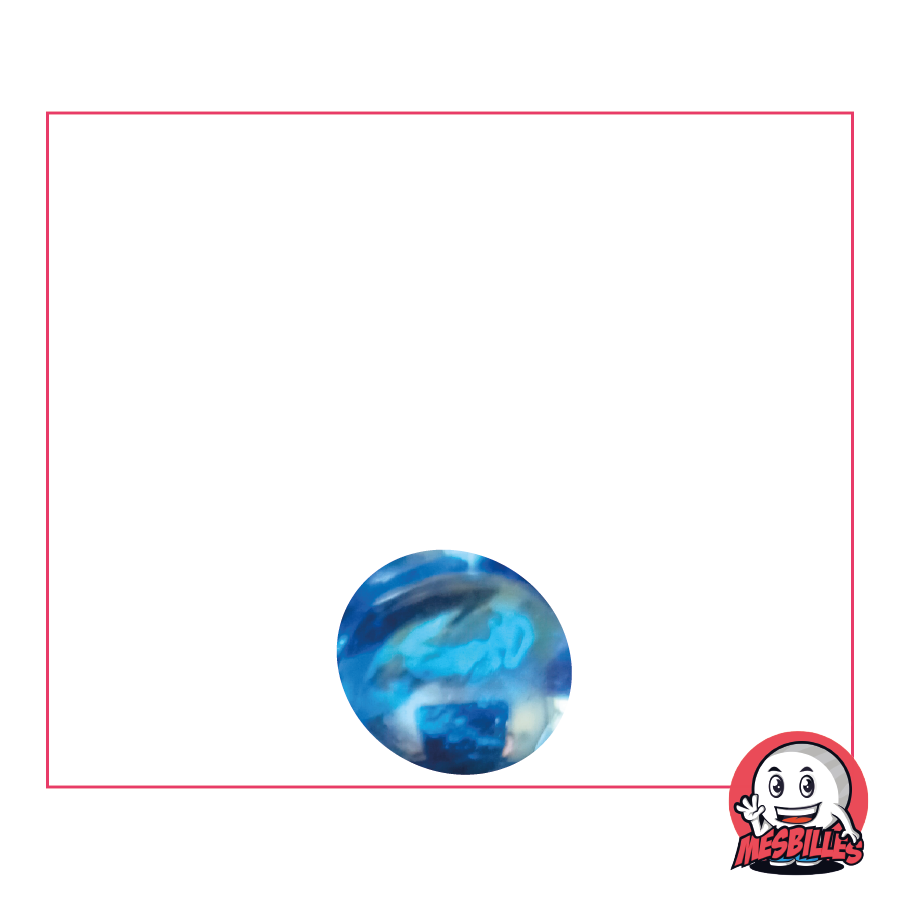 1 Flat Marble 12 mm Iridescent Light Blue
