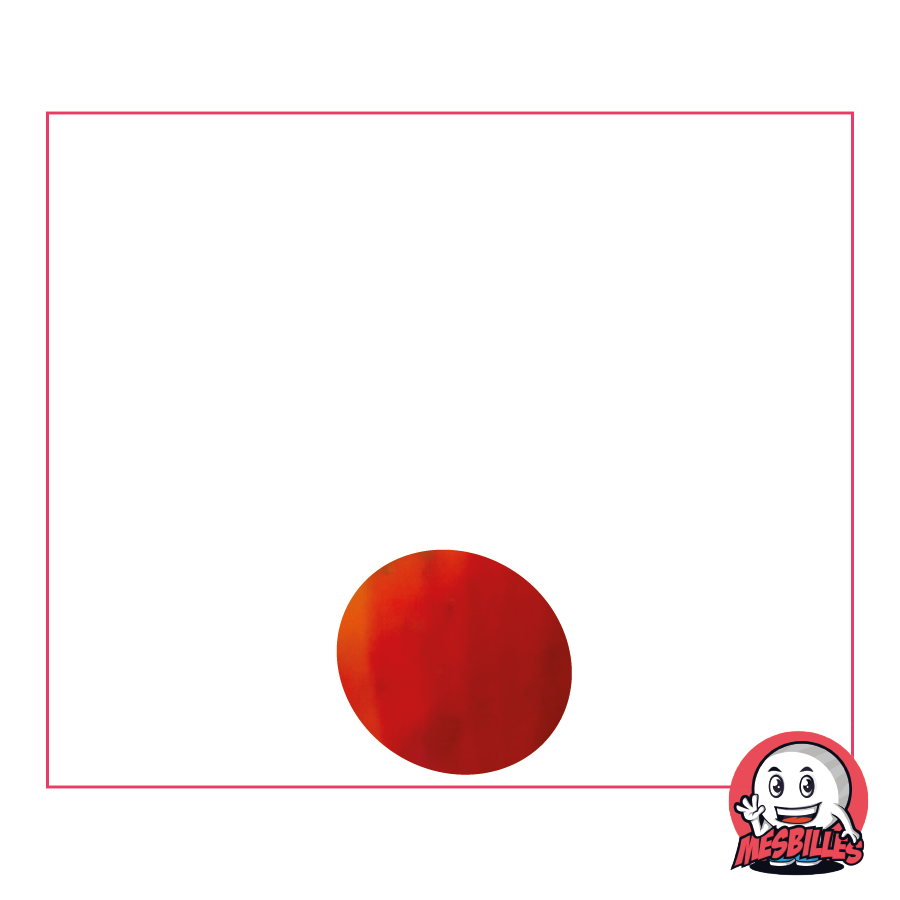 1 Flat Marble 12 mm Iridescent Orange