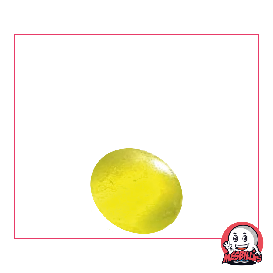 1 Flat marble 18 mm Frosted Yellow