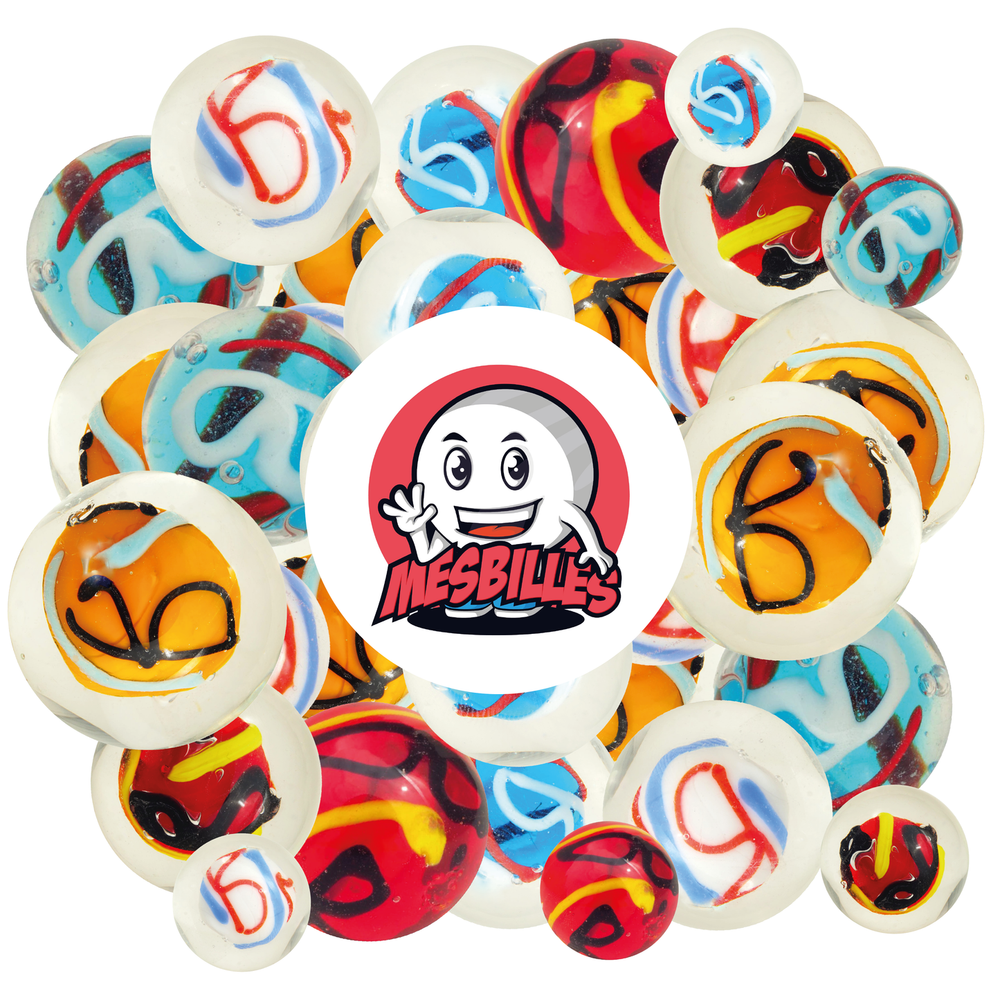 1 Marble Creative Blue Art 25 mm