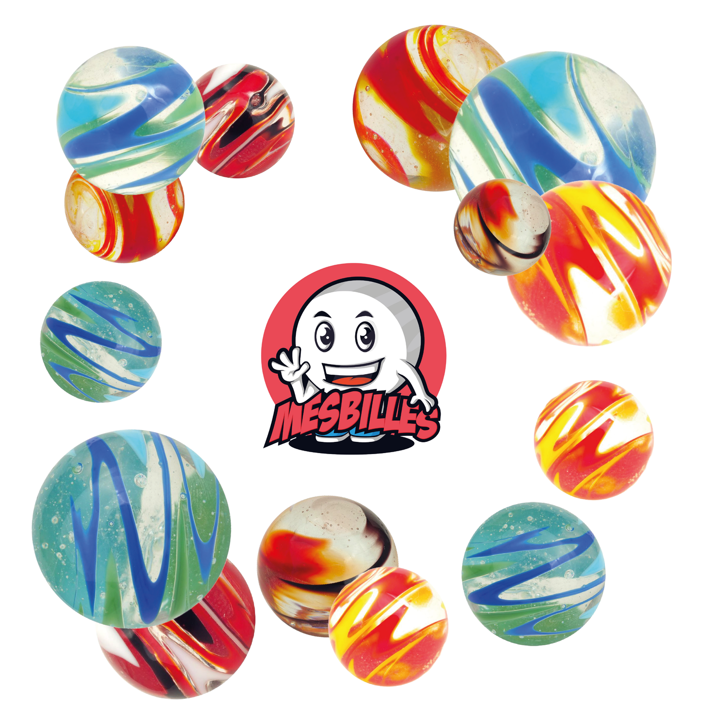1 Marble Art Flash Blue 25 mm