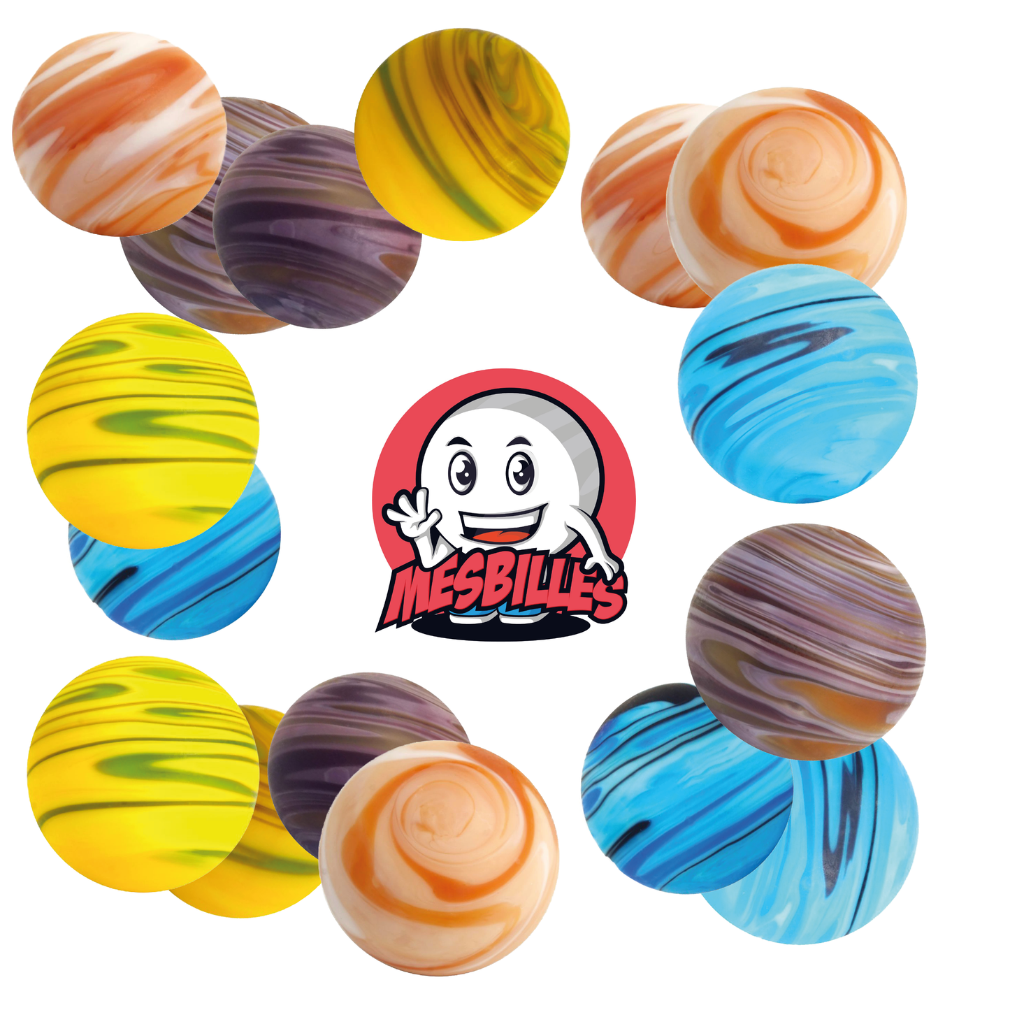1 Marble Art Sandstorm Orange 22 mm