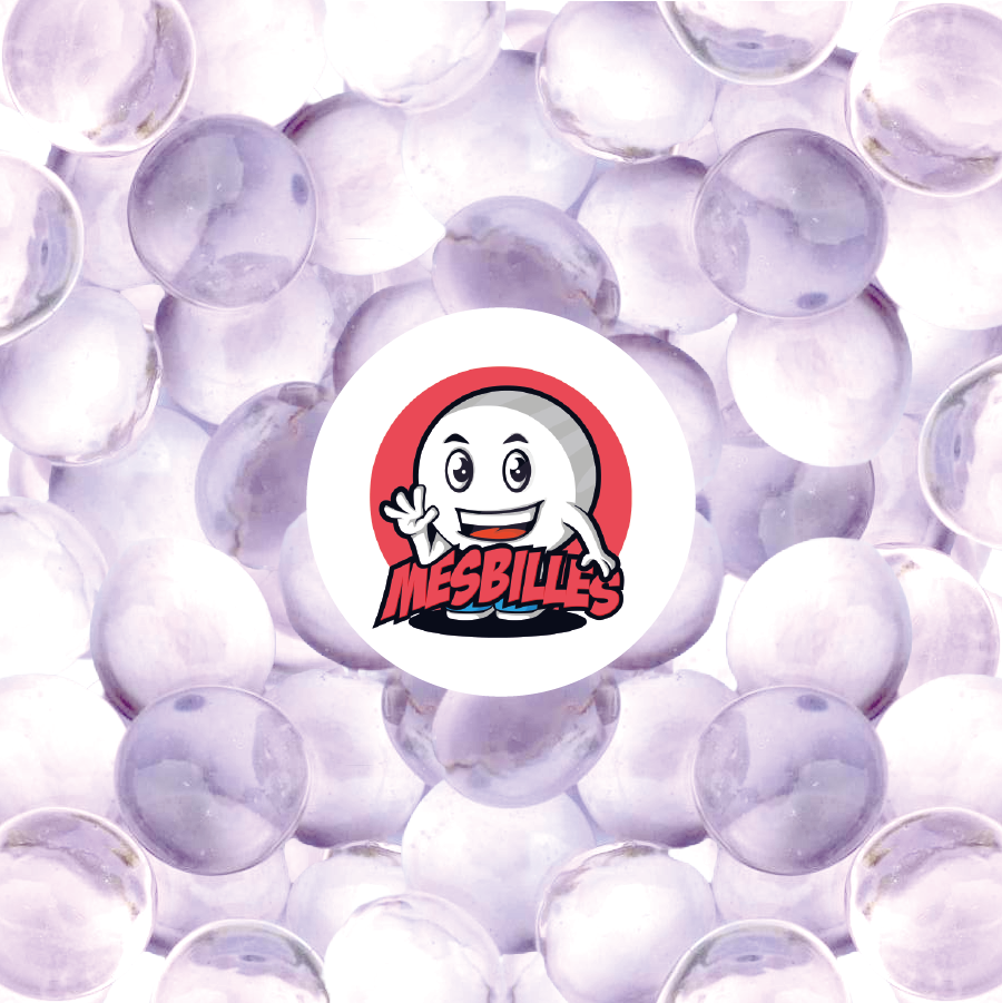 1 Flat Marble, Soft-Translucent Lavender 18 mm