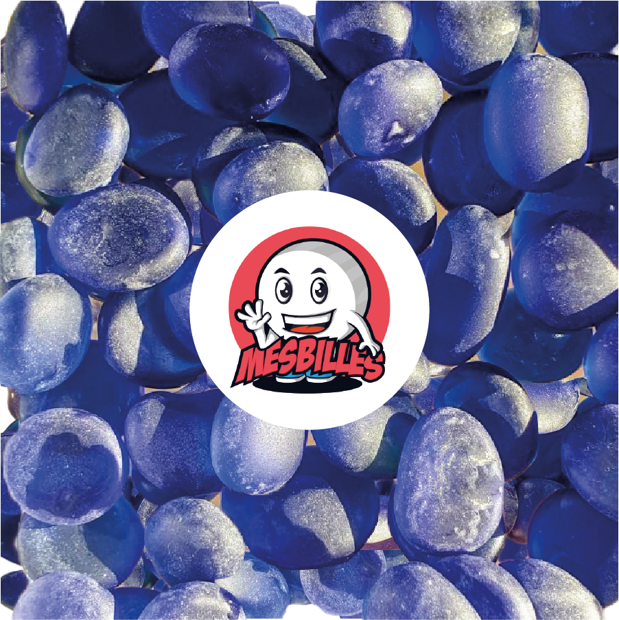 1 Flat marble 18 mm Frosted Blue-Night