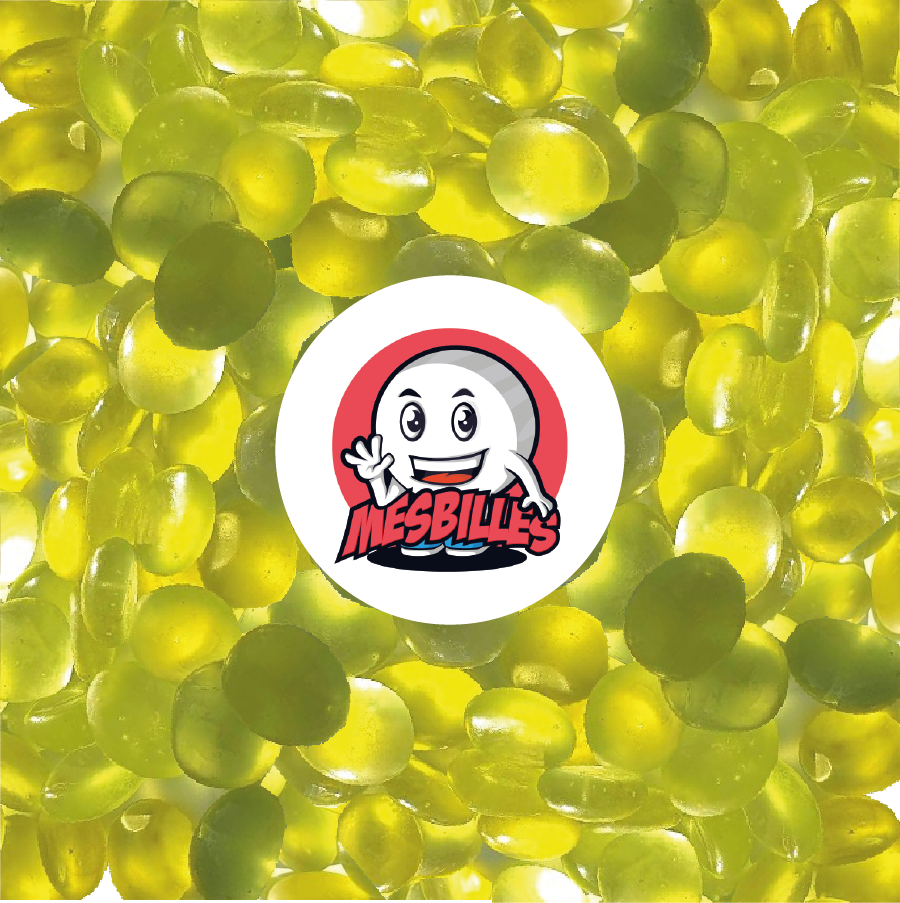 1 Flat marble 18 mm Frosted Yellow