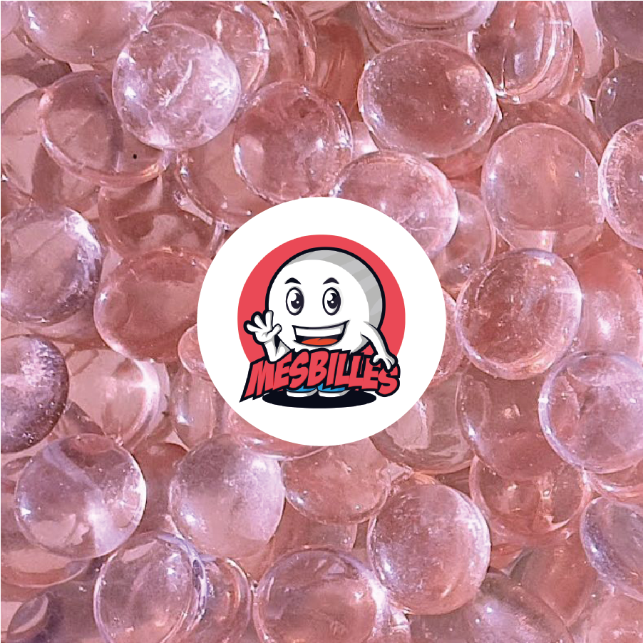 1 Flat marble 18 mm Light Pink Magnifier
