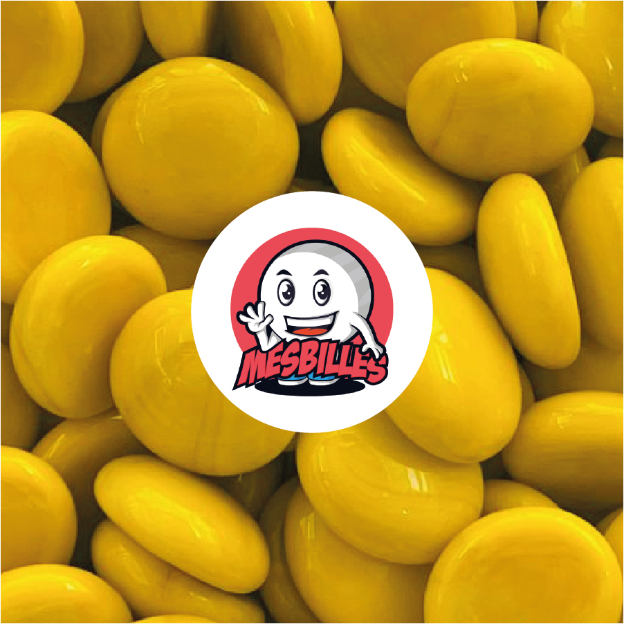1 Flat Marble 12 mm Yellow Pearl