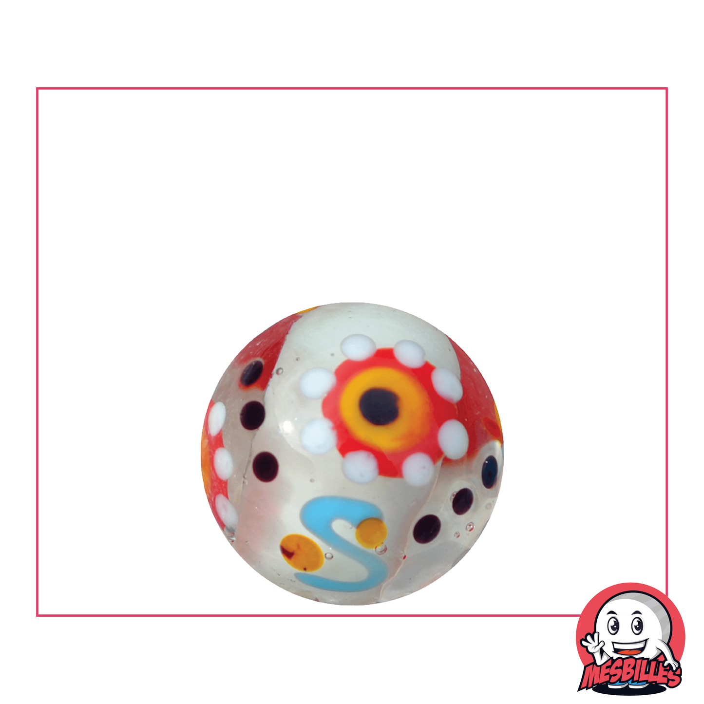 1 White Gear Art Marble 22 mm