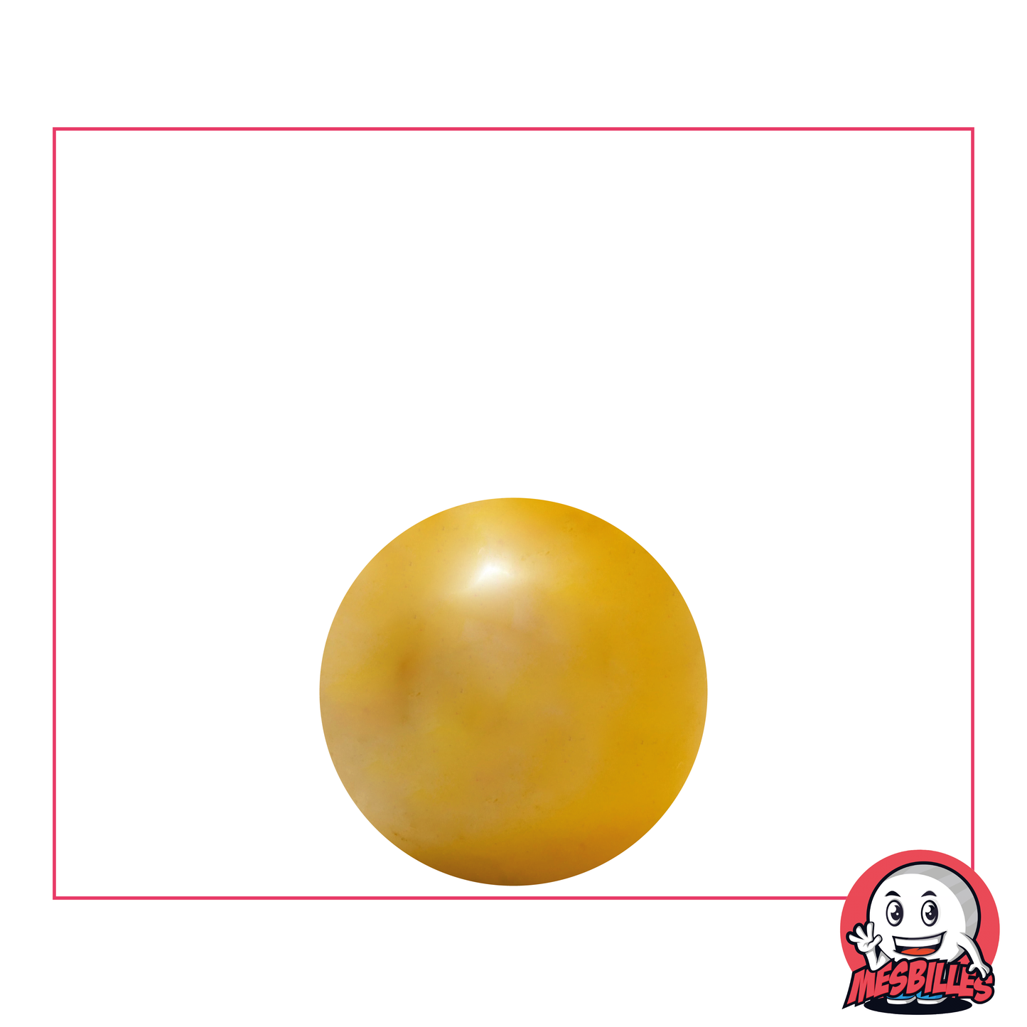 Marbles Glossy 16 mm - Opaque and Glossy Yellow - My-Glassmarbles