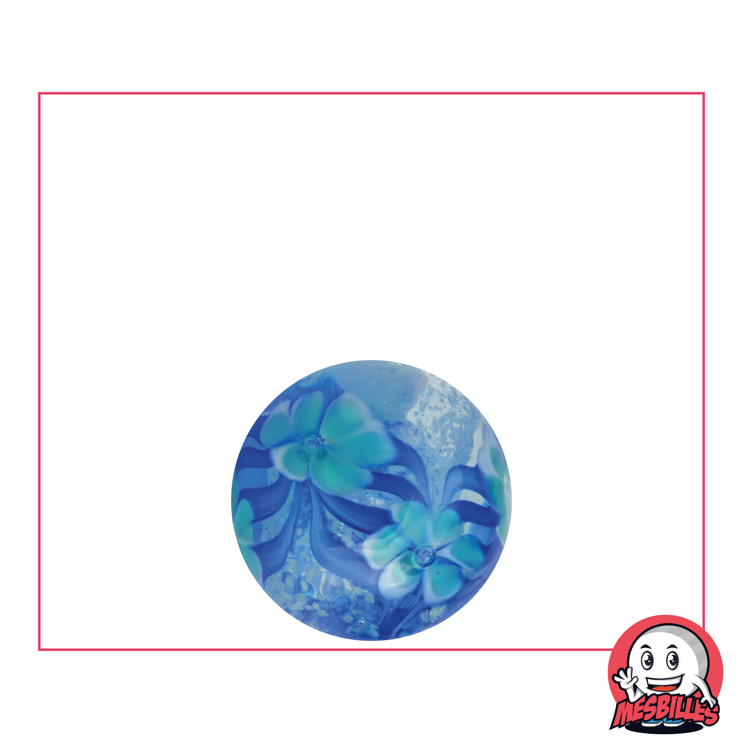 1 Phosphorescent Flower Garden Art Marble 16 mm