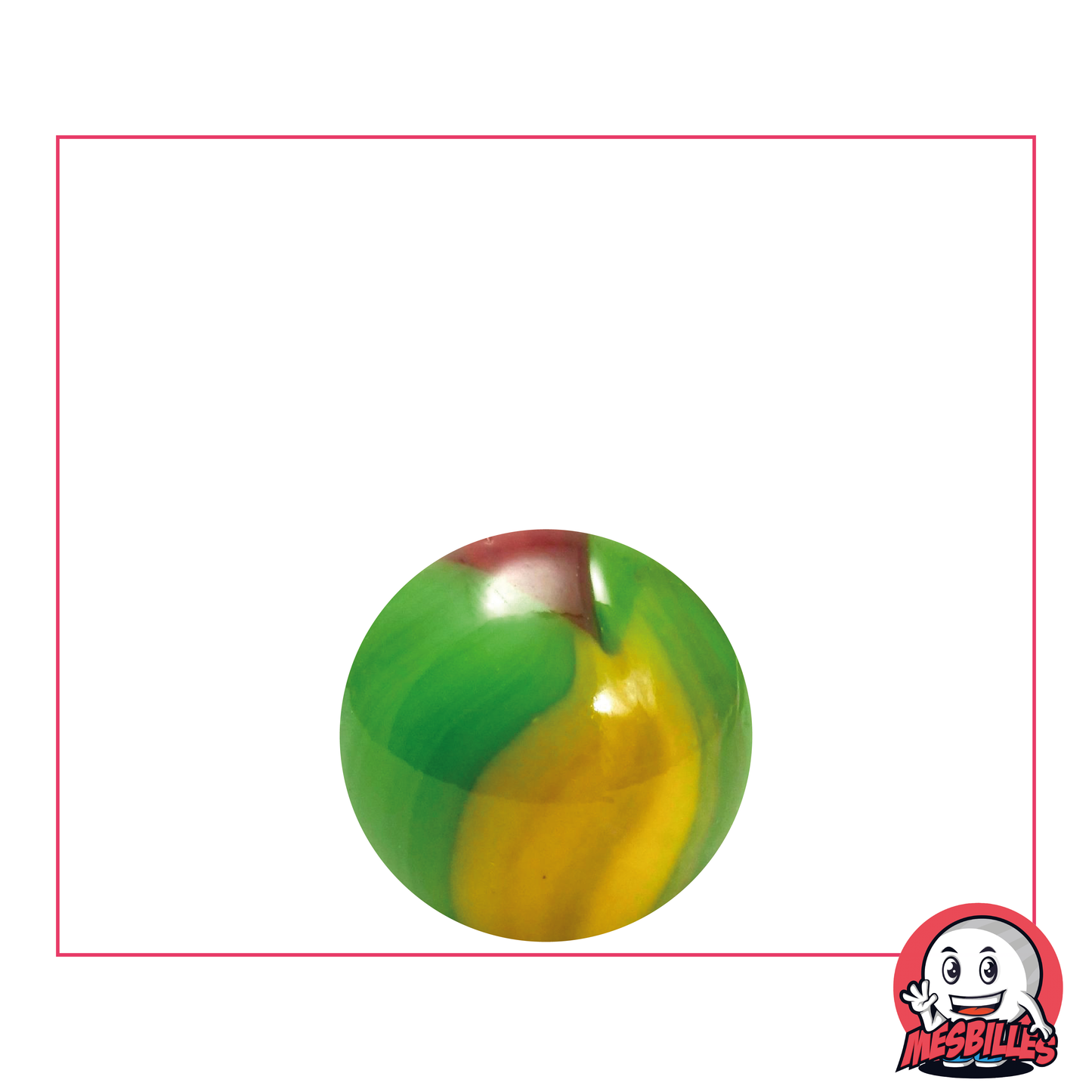 Marble Jungle 16 mm Yellow Green Brown - My-Glassmarbles