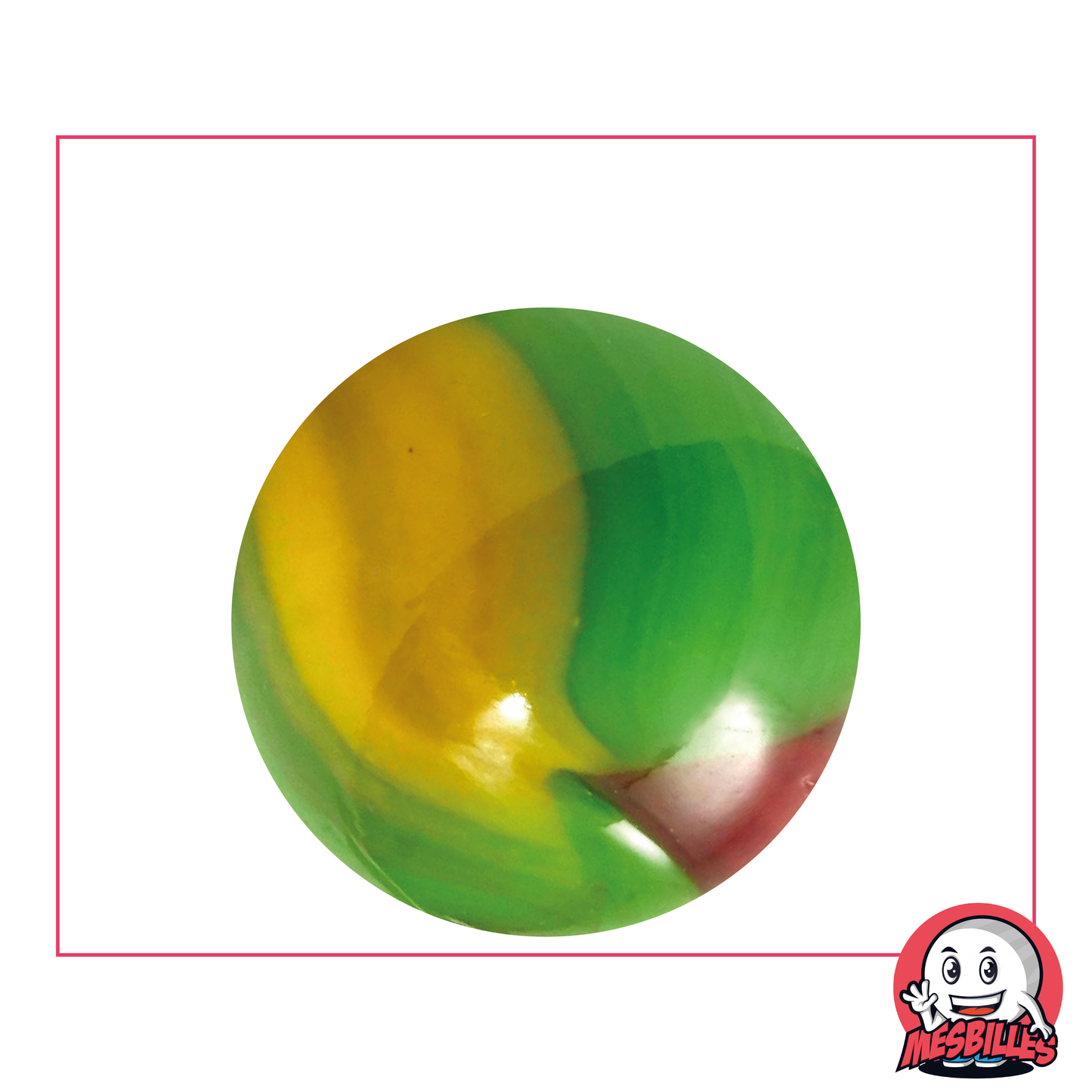 Marble Jungle 35 mm Green Yellow Brown - My-Glassmarbles
