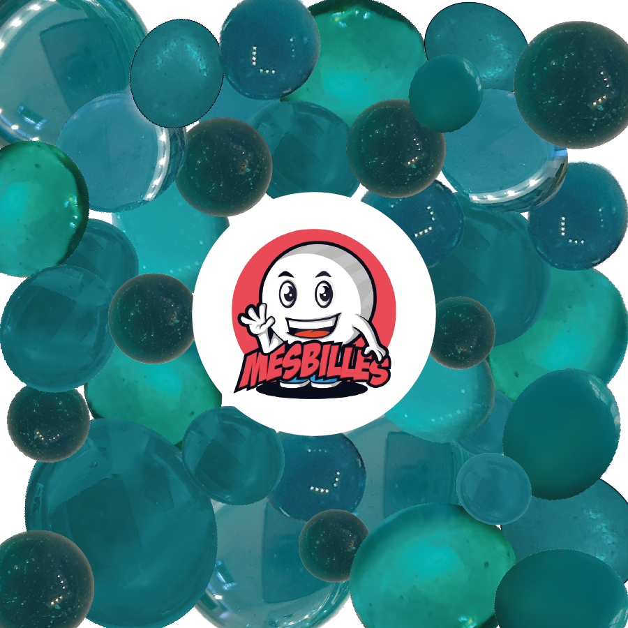 1 Duck Blue Soft-Translucent Marble 10 mm