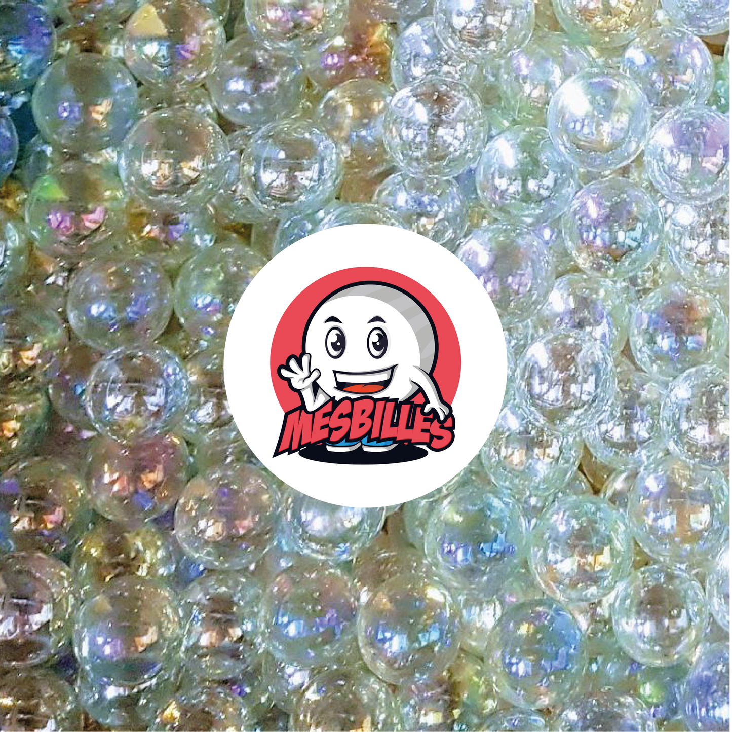 1 Crystal Iridescent Marble 08 mm