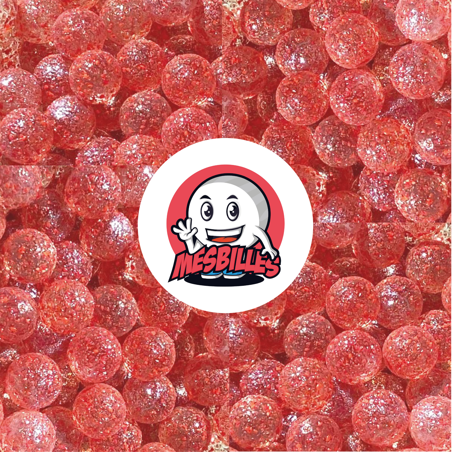 1 Red Nugget Marble 12 mm