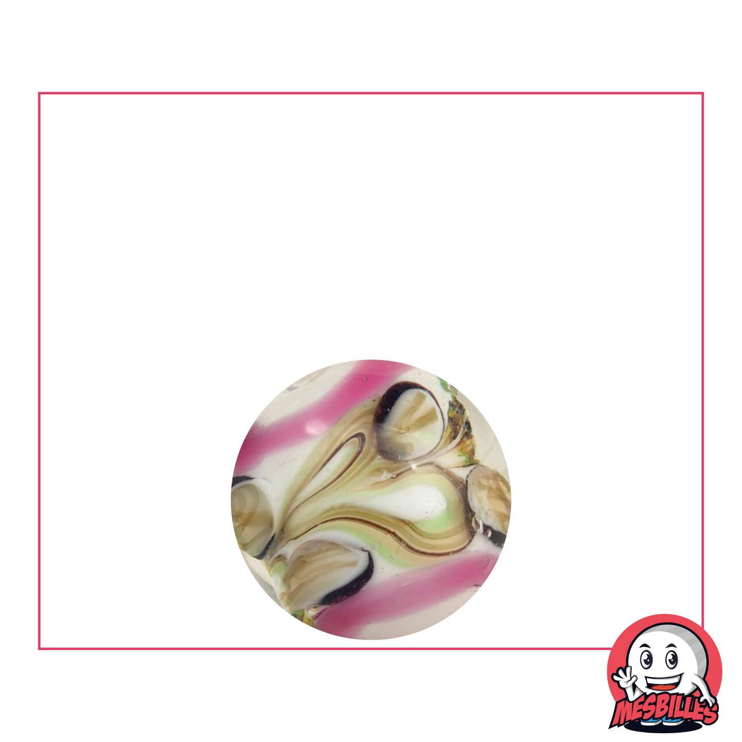 1 Marble Art Pastel Pink 16 mm