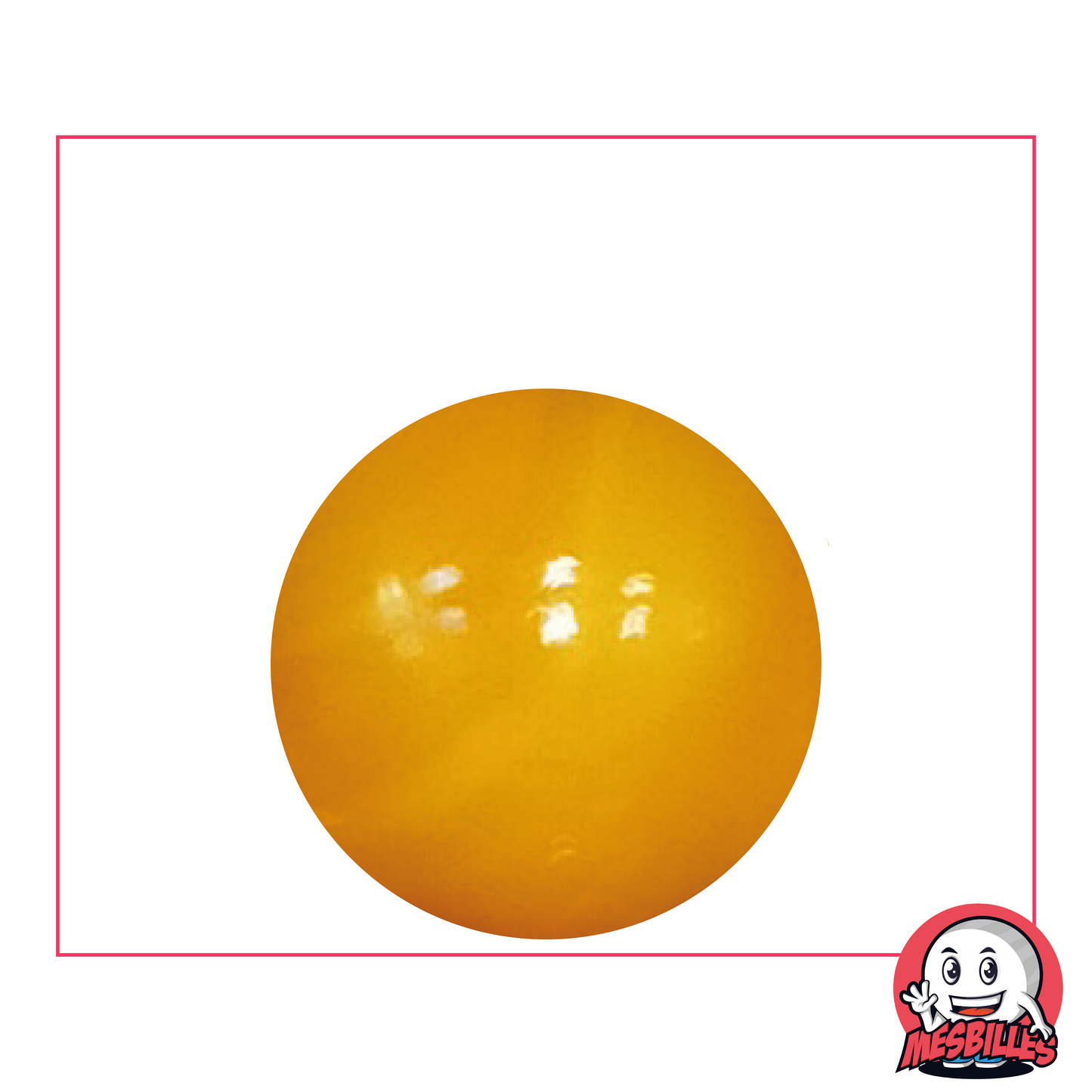 Pearl Bead 25 mm - Vibrant Orange Opaque Glass - My-Glassmarbles