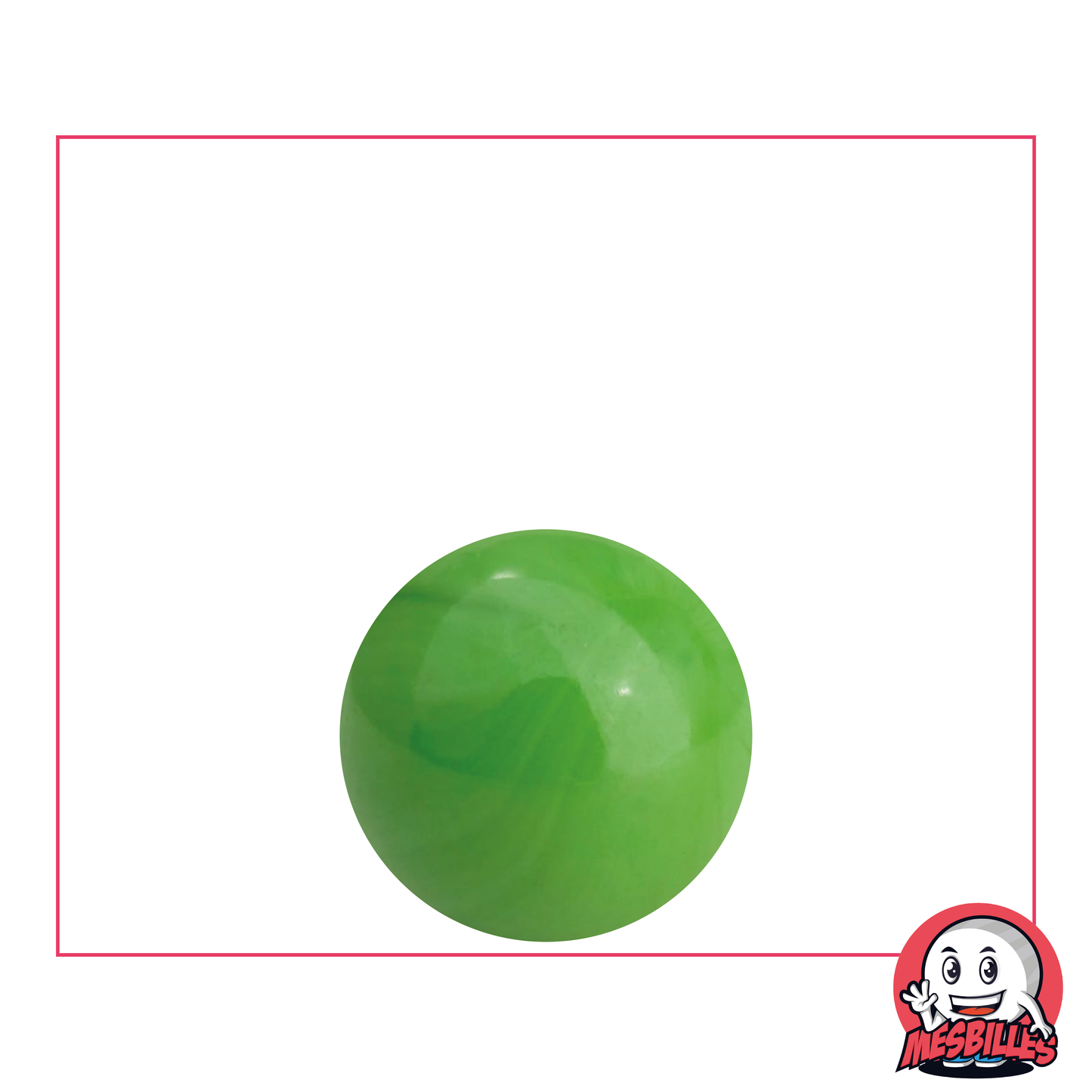 Pearl Opaque Green 16 mm Glass Bead | My-Glassmarbles - My-Glassmarbles