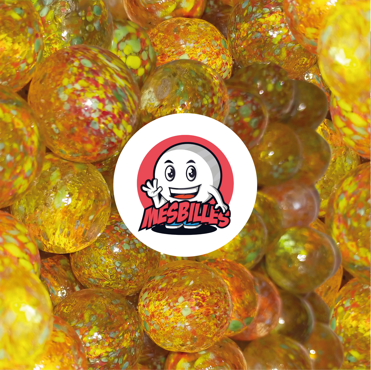 1 Yellow Planet Marble 25 mm