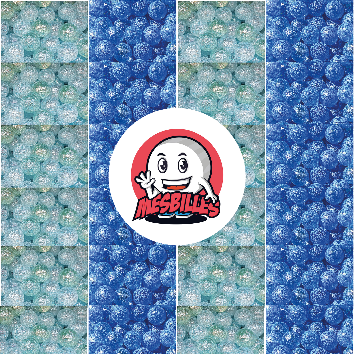 1 Blue Nugget Marble 12 mm