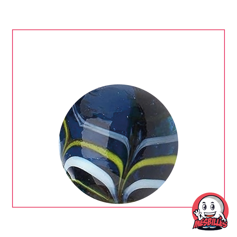 1 Blue Spider Marble 25 mm