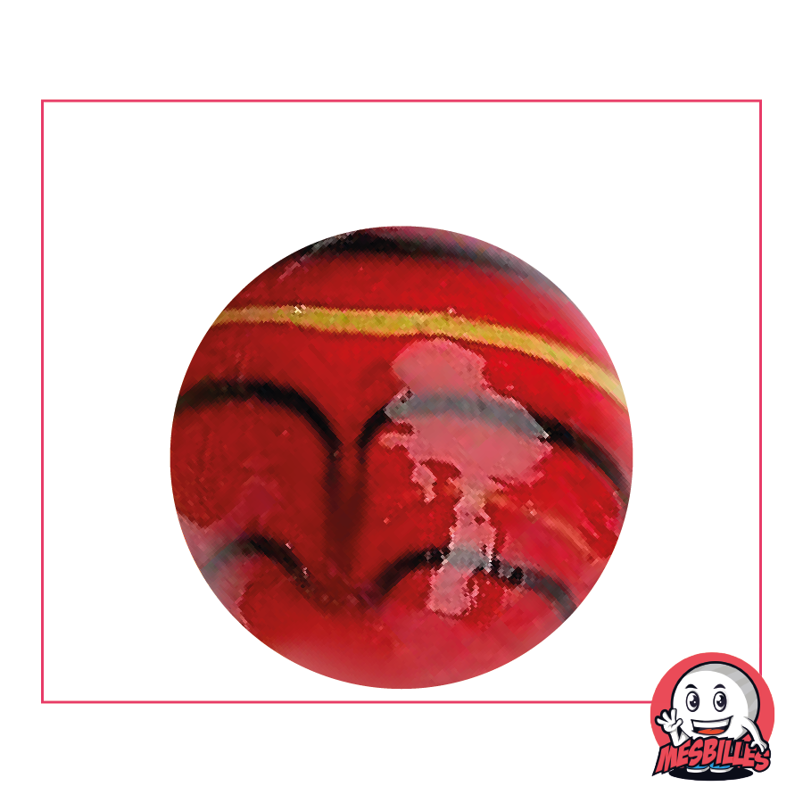 1 Red Spider Marble 35 mm