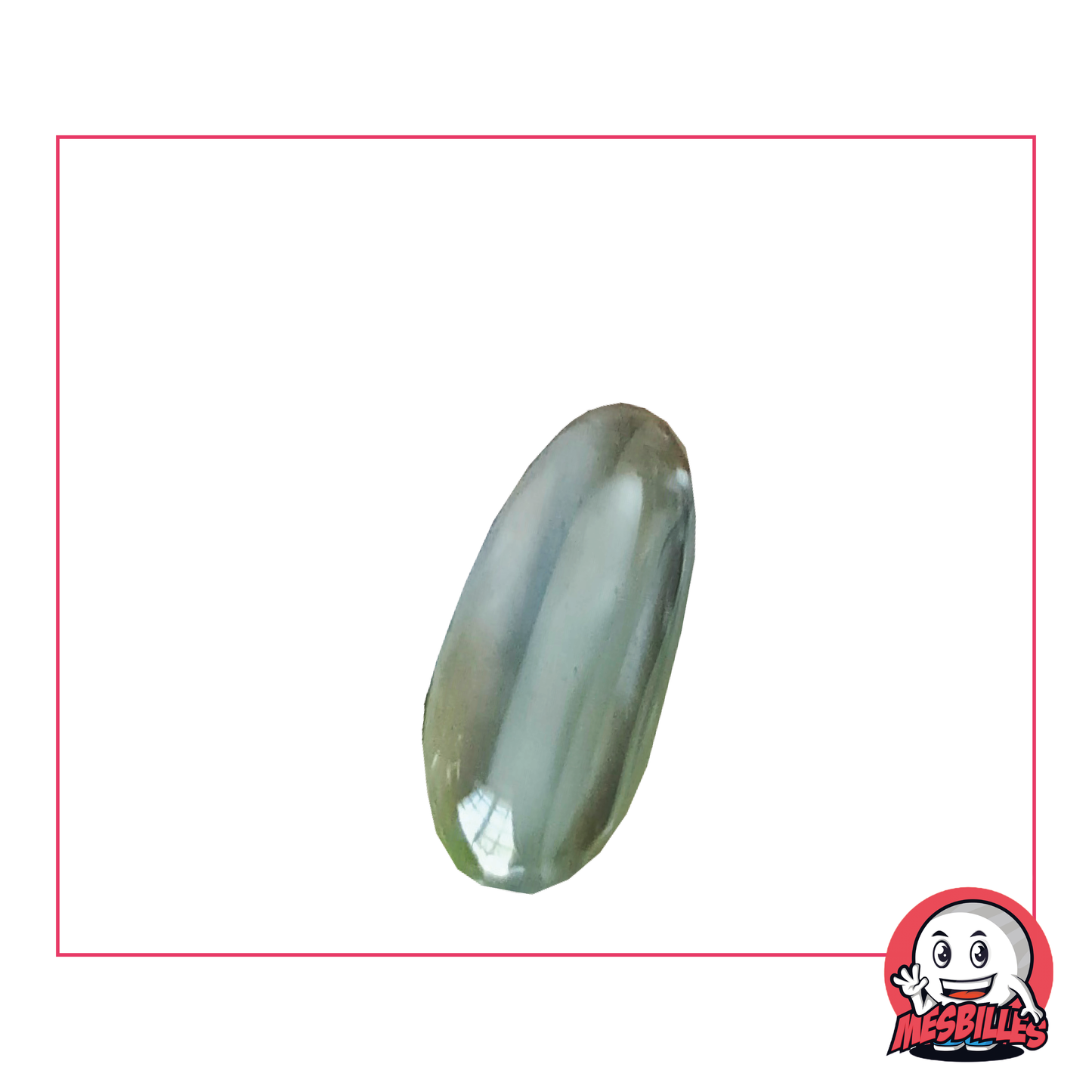 1 White Silly Marble