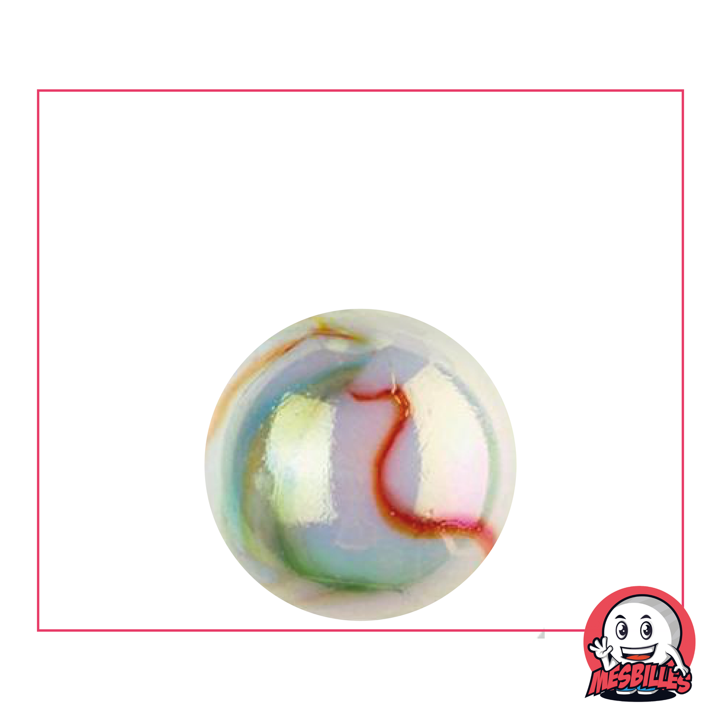 Shiny porcelain glass Marble, white with coloured stripes, unique shine.