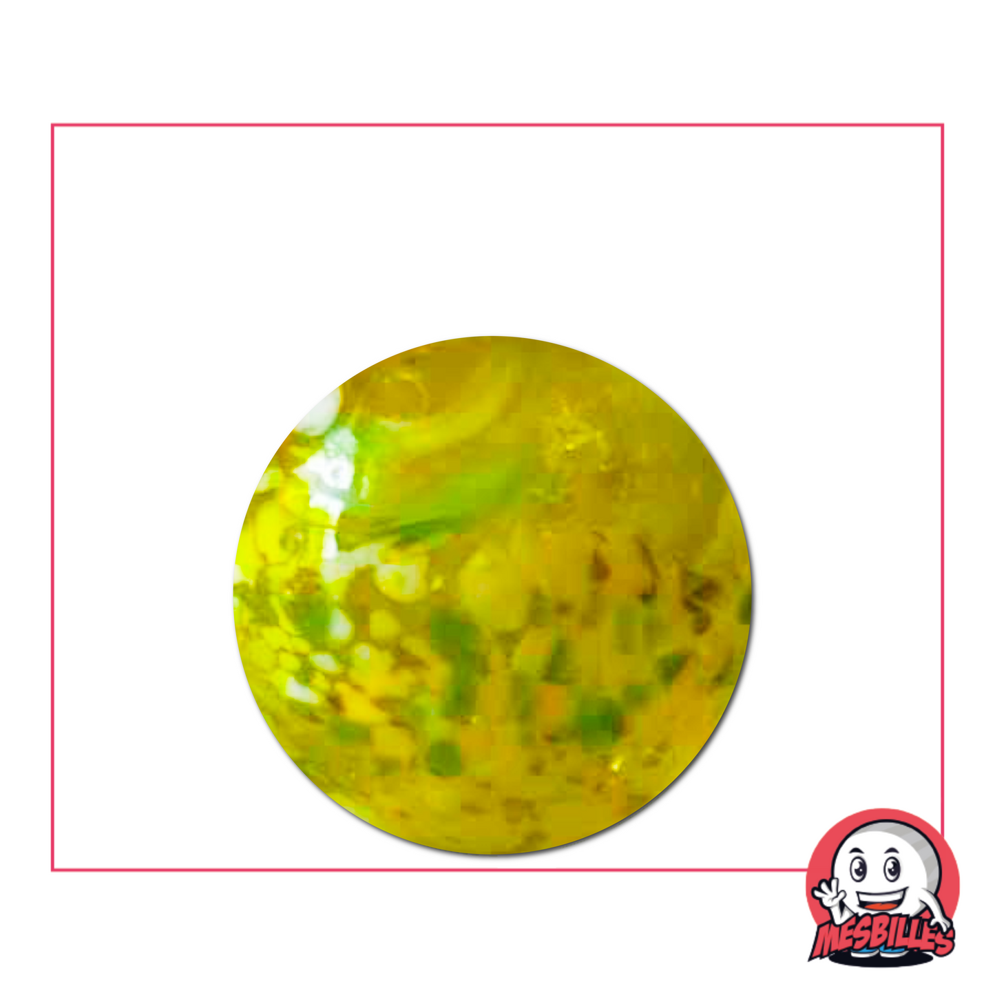Marble Flyer Green-Yellow 25 mm - Shiny and Unique | My-Glassmarbles