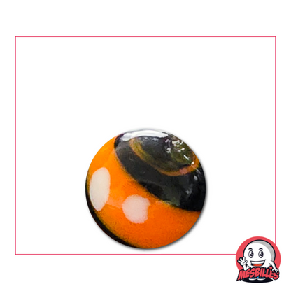 Orange and black Marble Big Bang 16 mm - bold contrast and explosive energy