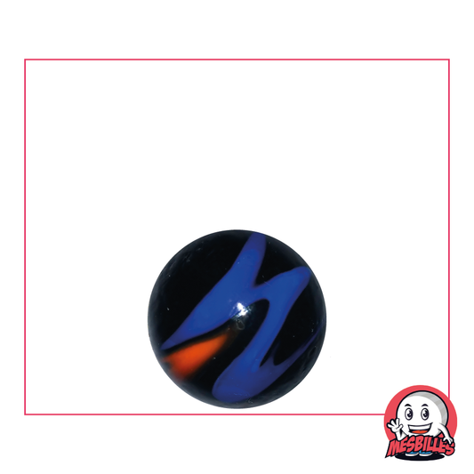 Marble Diabolic Blue 16 mm, enigmatic black with blue stripes for future Sherlock Holmes fans