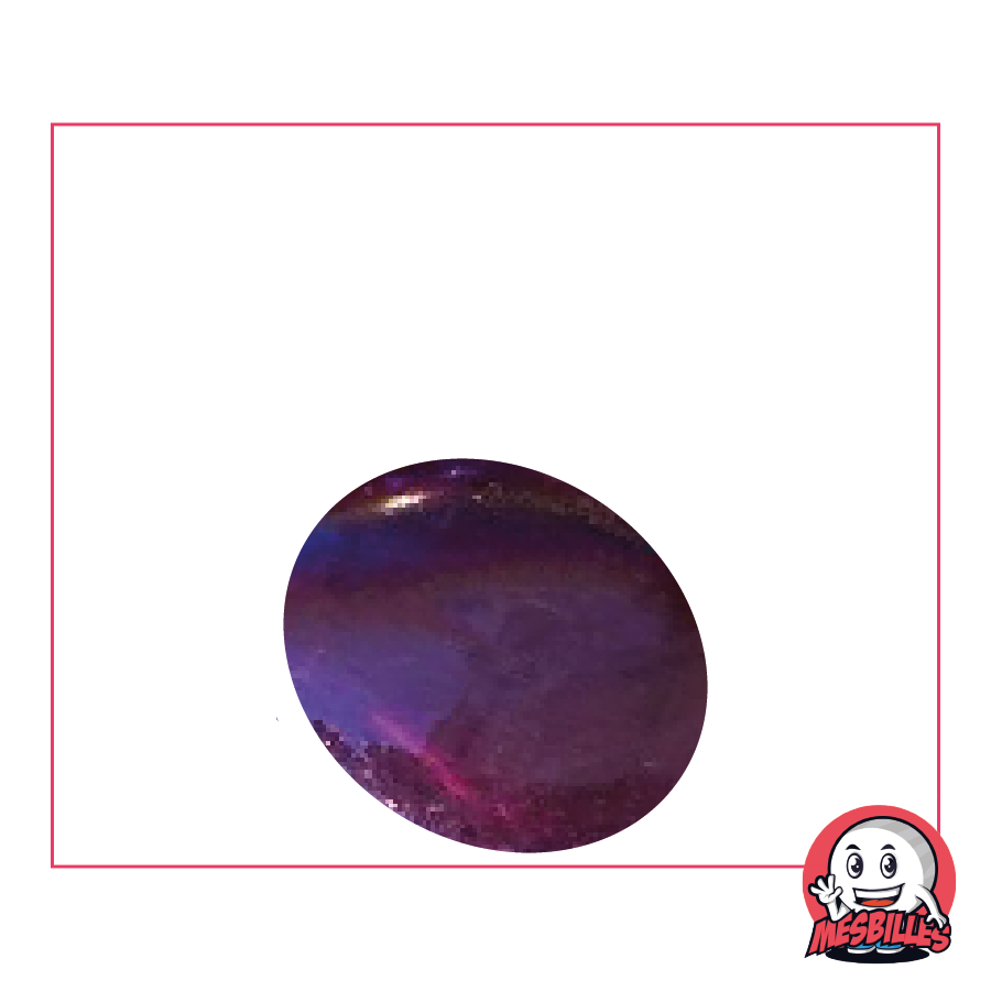 1 Flat Marble Iridescent Purple 30 mm