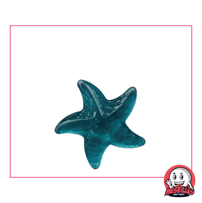 Etoile de Mer Extra-flat marble Blue-Intense, the mystery of the abysses of Shaped Marbles on My-Glassmarbles
